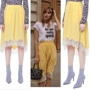 Zadig & Voltaire silk lace skirt XS